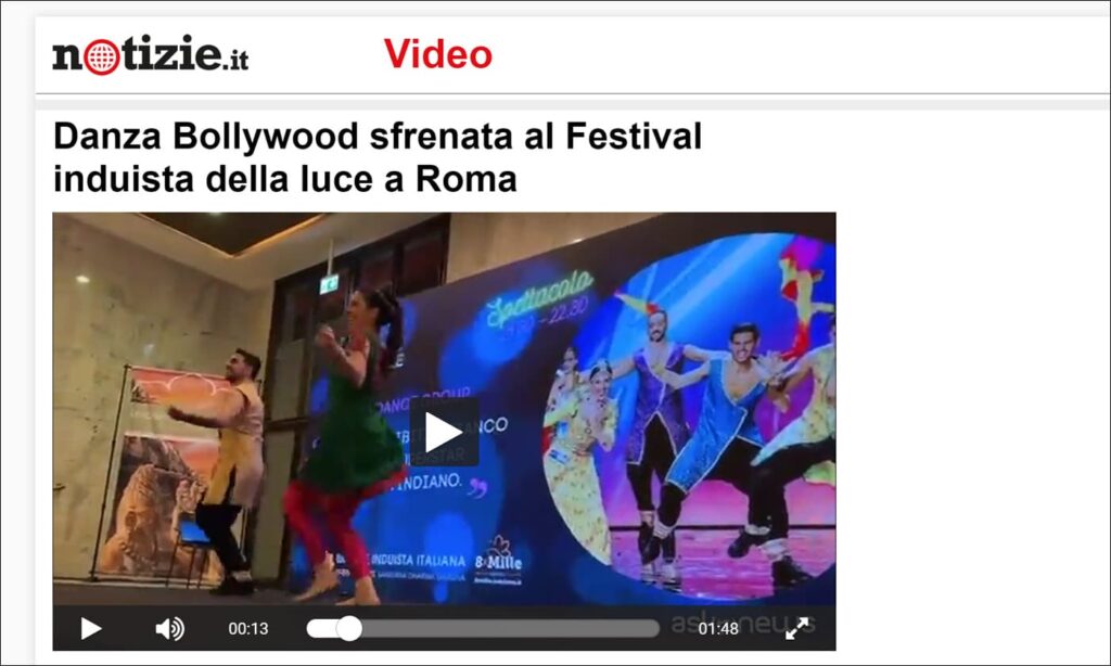Danza Bollywood sfrenata al Festival induista della luce a Roma